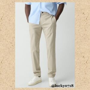 Theory Men’s Zaine Pant in Stretch Cotton in Khaki Tan Sz 36